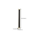 Trendy Oval Long Strip Outdoor LED Wall Light Black #size