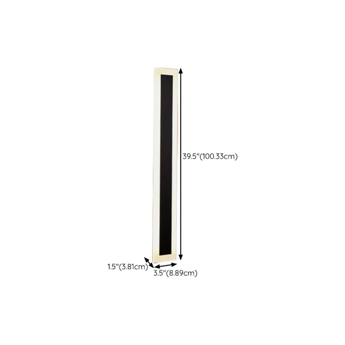 Trendy Oval Long Strip Outdoor LED Wall Light Black Image - 17