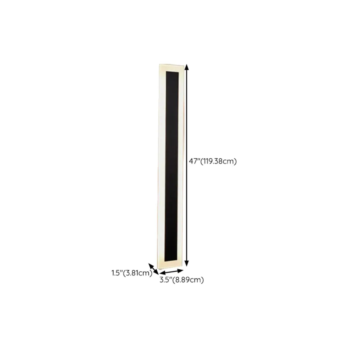 Trendy Oval Long Strip Outdoor LED Wall Light Black Image - 19