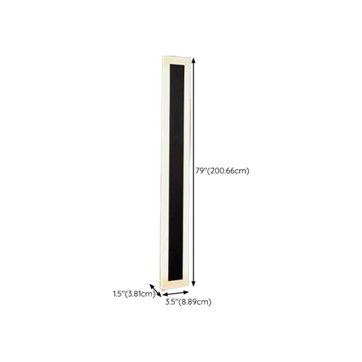 Trendy Oval Long Strip Outdoor LED Wall Light Black Image - 25