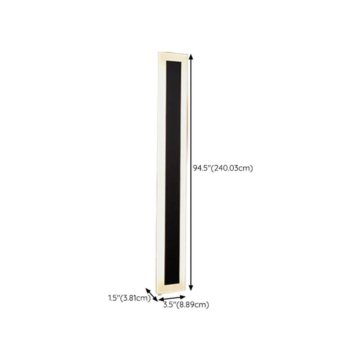 Trendy Oval Long Strip Outdoor LED Wall Light Black Image - 27