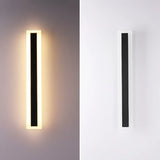 Trendy Oval Long Strip Outdoor LED Wall Light Black Image - 6