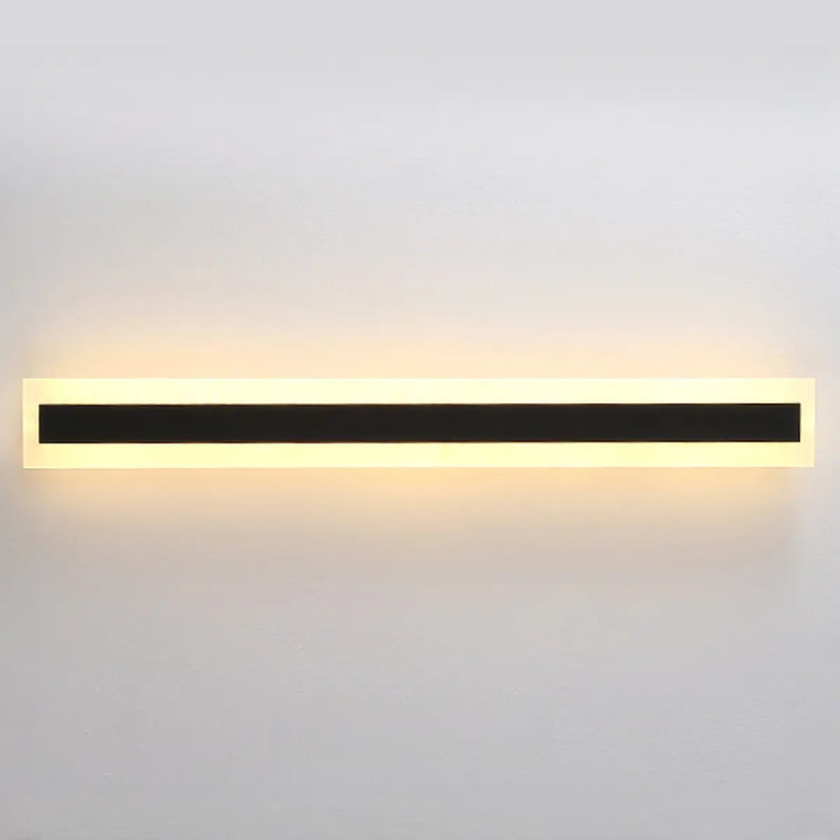 Trendy Oval Long Strip Outdoor LED Wall Light Black Image - 7