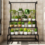 Trendy Rectangle Metal Rolling Storage Plant Stand Image - 1