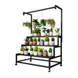 Trendy Rectangle Metal Rolling Storage Plant Stand Image - 10