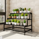 Trendy Rectangle Metal Rolling Storage Plant Stand Image - 14