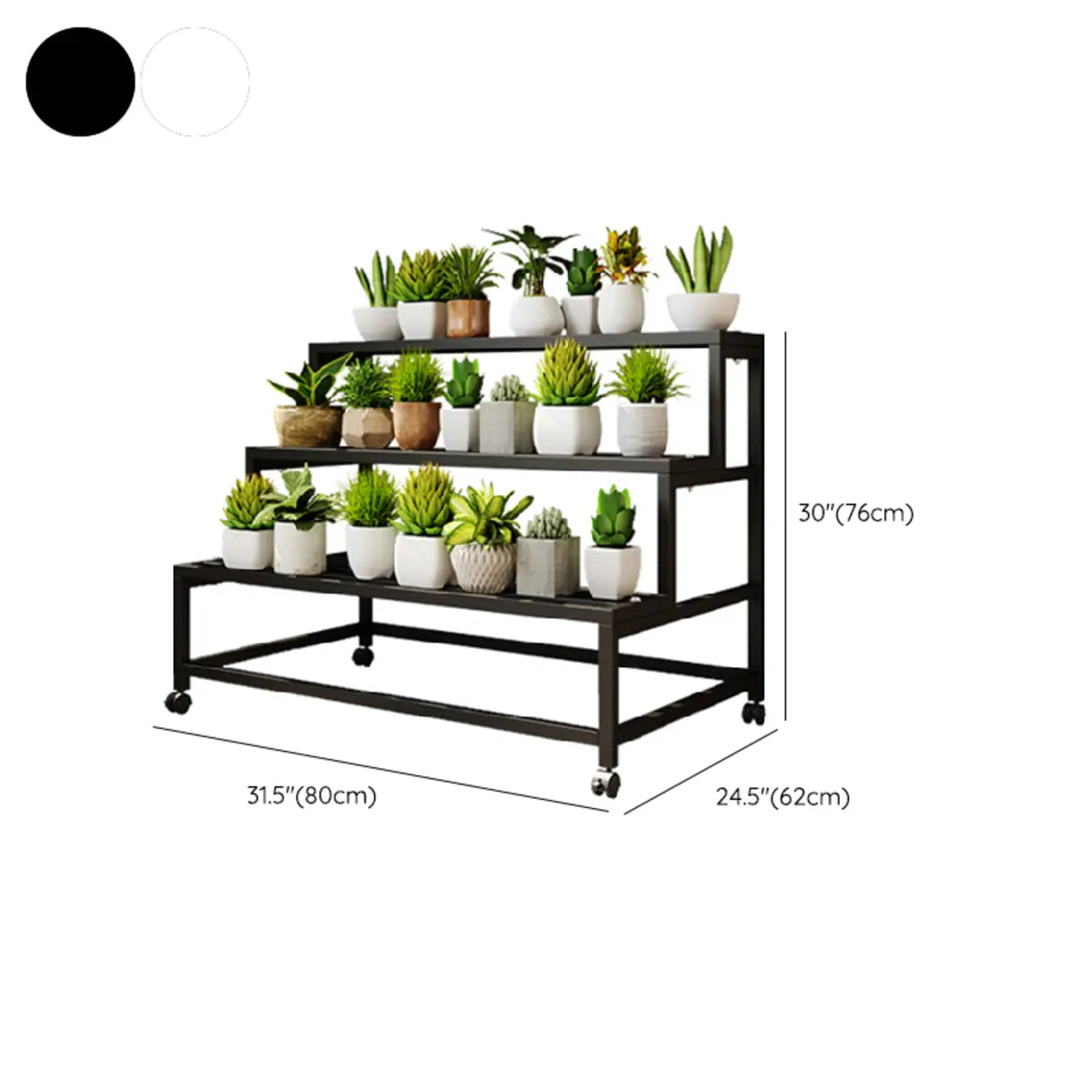 Trendy Rectangle Metal Rolling Storage Plant Stand Image - 24