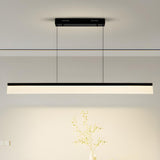 Trendy Rectangular Adjustable Island Pendant Light Image - 2