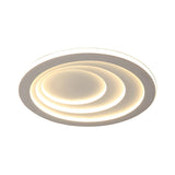 Trendy Ripple White Round LED Flush Mount Ceiling Light Image - 5