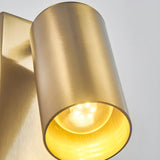 Trendy Rotating Cylinder Brass Bedside Reading Wall Sconce Image - 12