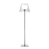 Trendy Smoked Aluminum Shade Chrome LED Floor Lamp Image - 3