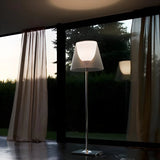 Trendy Smoked Aluminum Shade Chrome LED Floor Lamp Image - 6