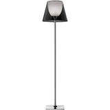 Trendy Smoked Aluminum Shade Chrome LED Floor Lamp Image - 8