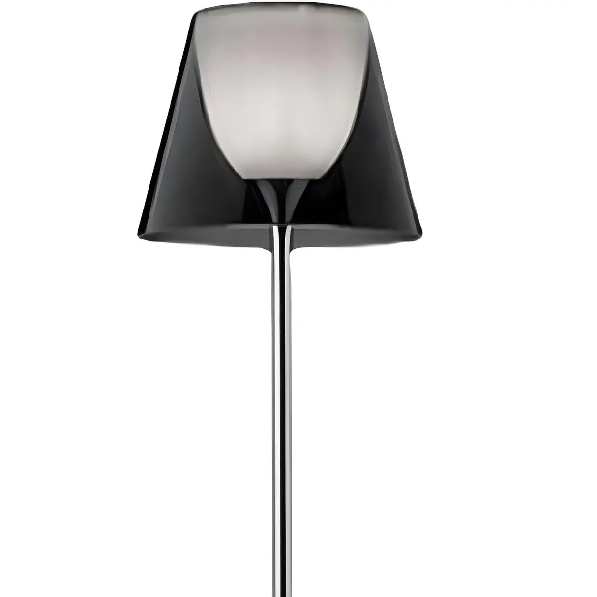 Trendy Smoked Aluminum Shade Chrome LED Floor Lamp Image - 9