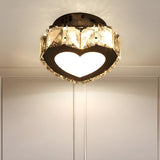 Trendy Star Crystal Chrome LED Flush Mount Ceiling Lamp Image - 5