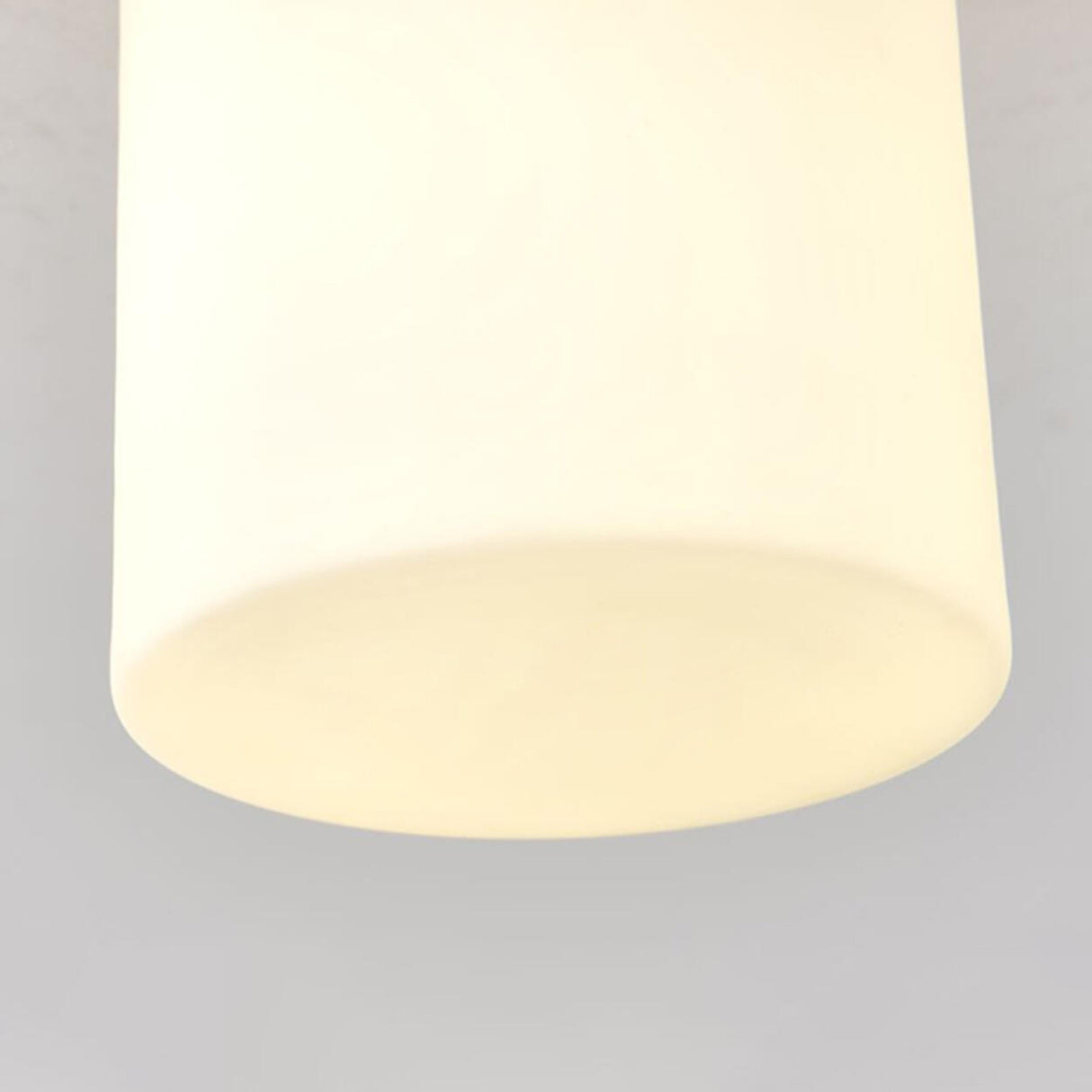 Trendy White Glass Cube Brown Semi-Flush Mount Lamp Image - 13