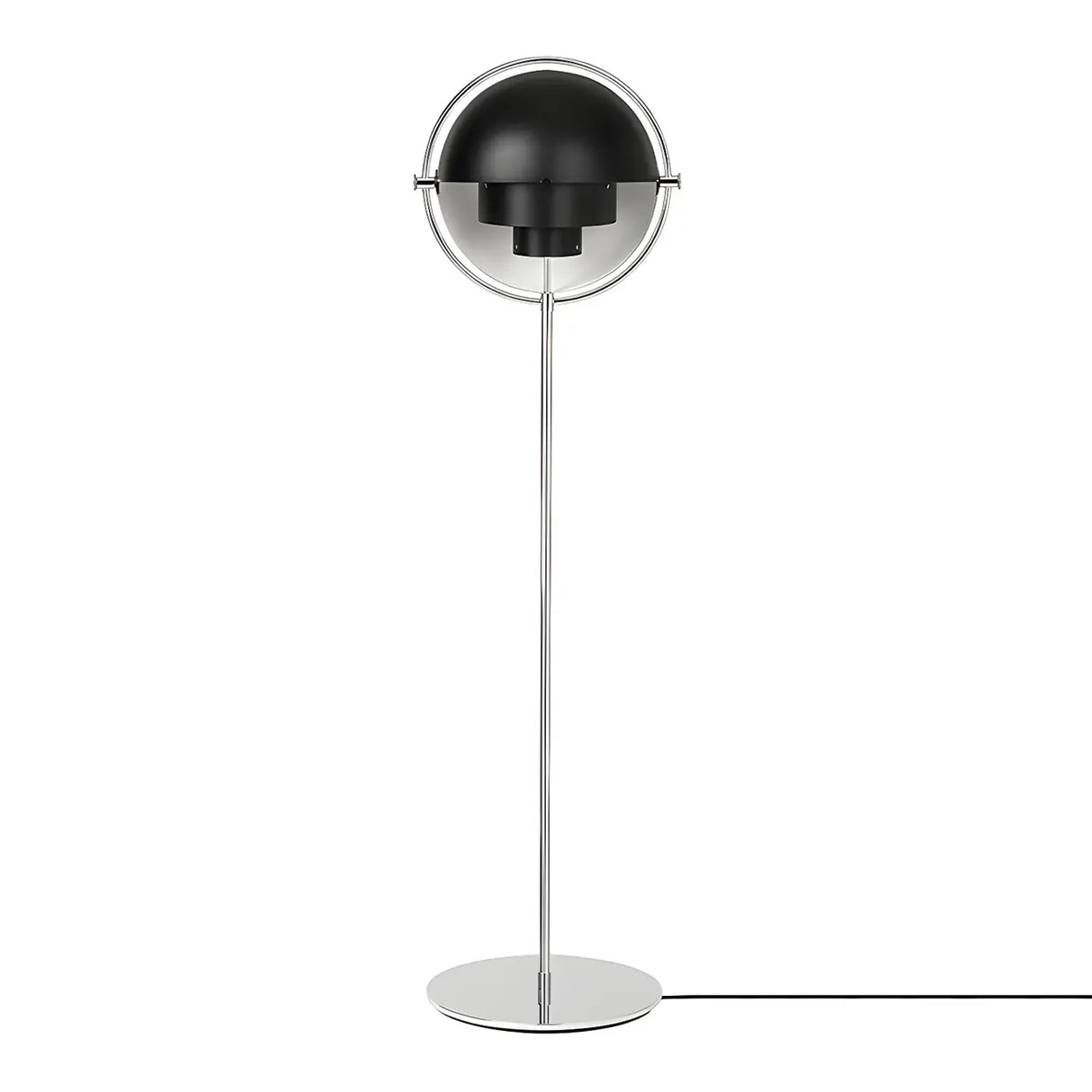 Trendy White Globe Metal LED Living Room Floor Lamp Image - 2