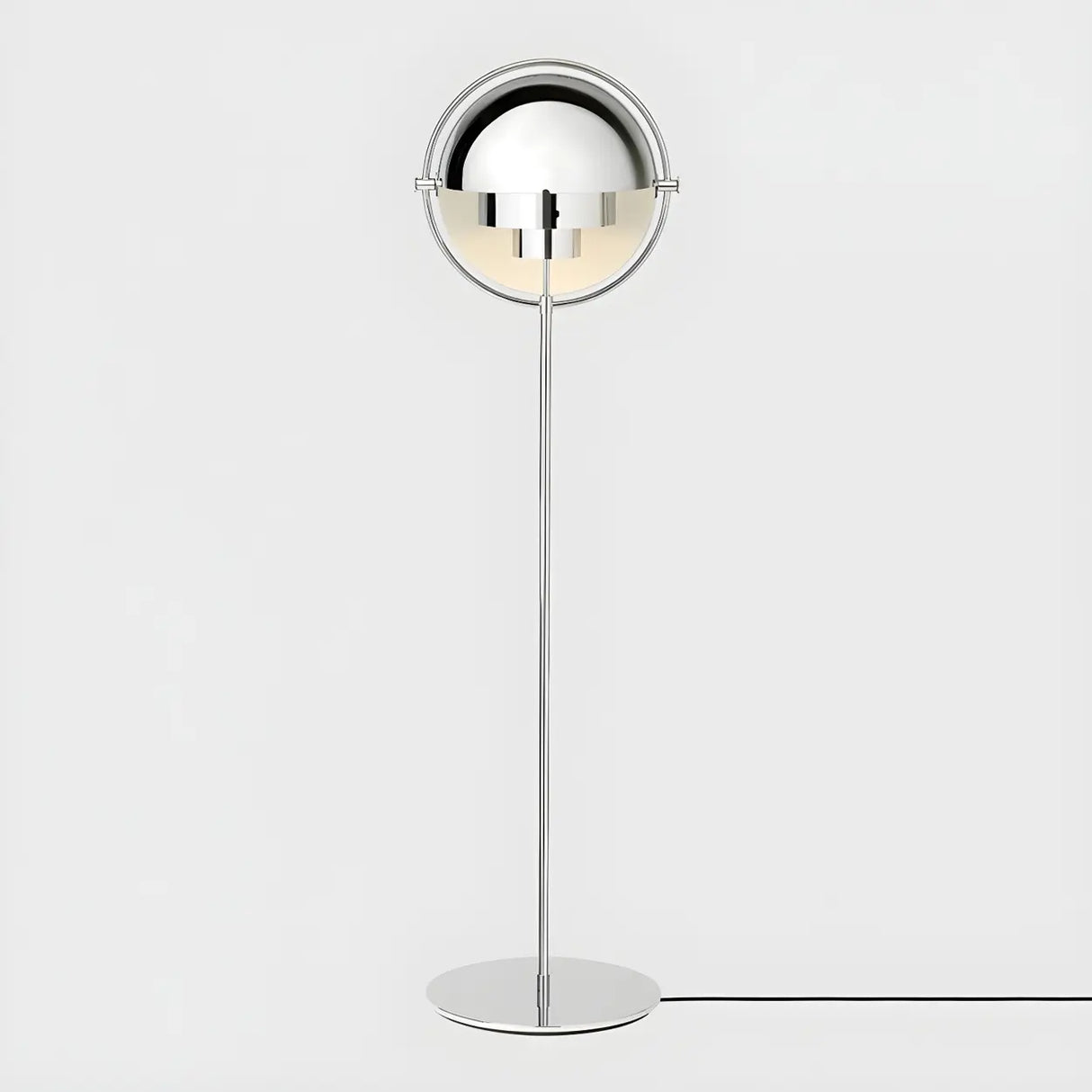 Trendy White Globe Metal LED Living Room Floor Lamp Image - 3