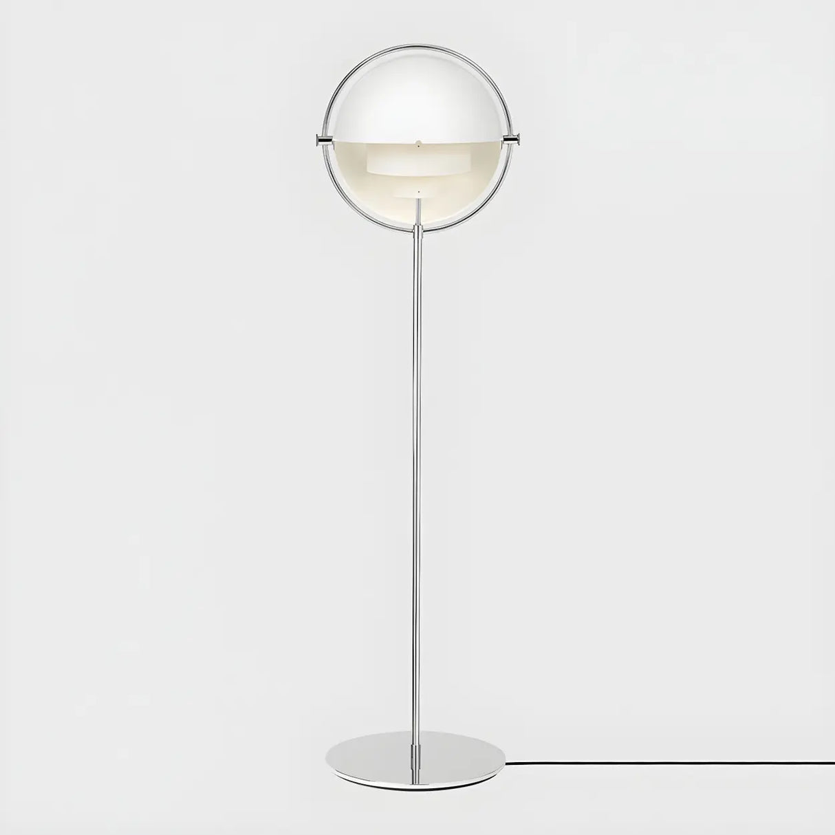 Trendy White Globe Metal LED Living Room Floor Lamp Image - 8