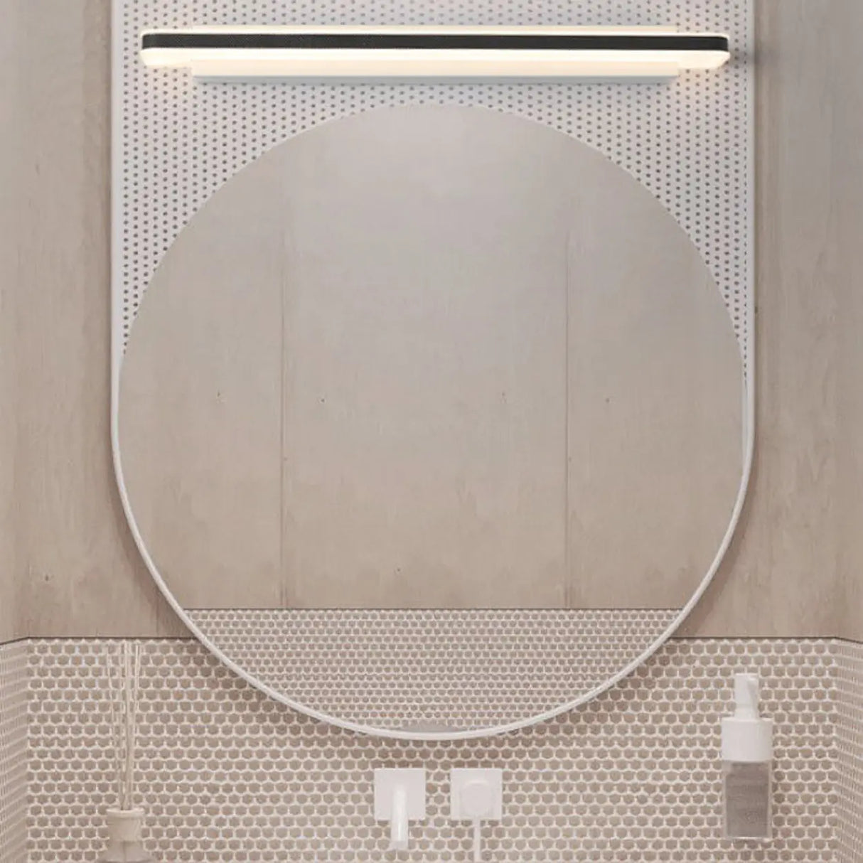 Trendy White Rectangular LED Bathroom Vanity Light Image - 14