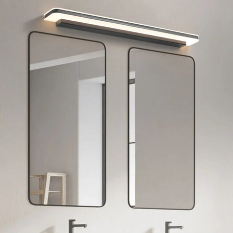 Trendy White Rectangular LED Bathroom Vanity Light Image - 2