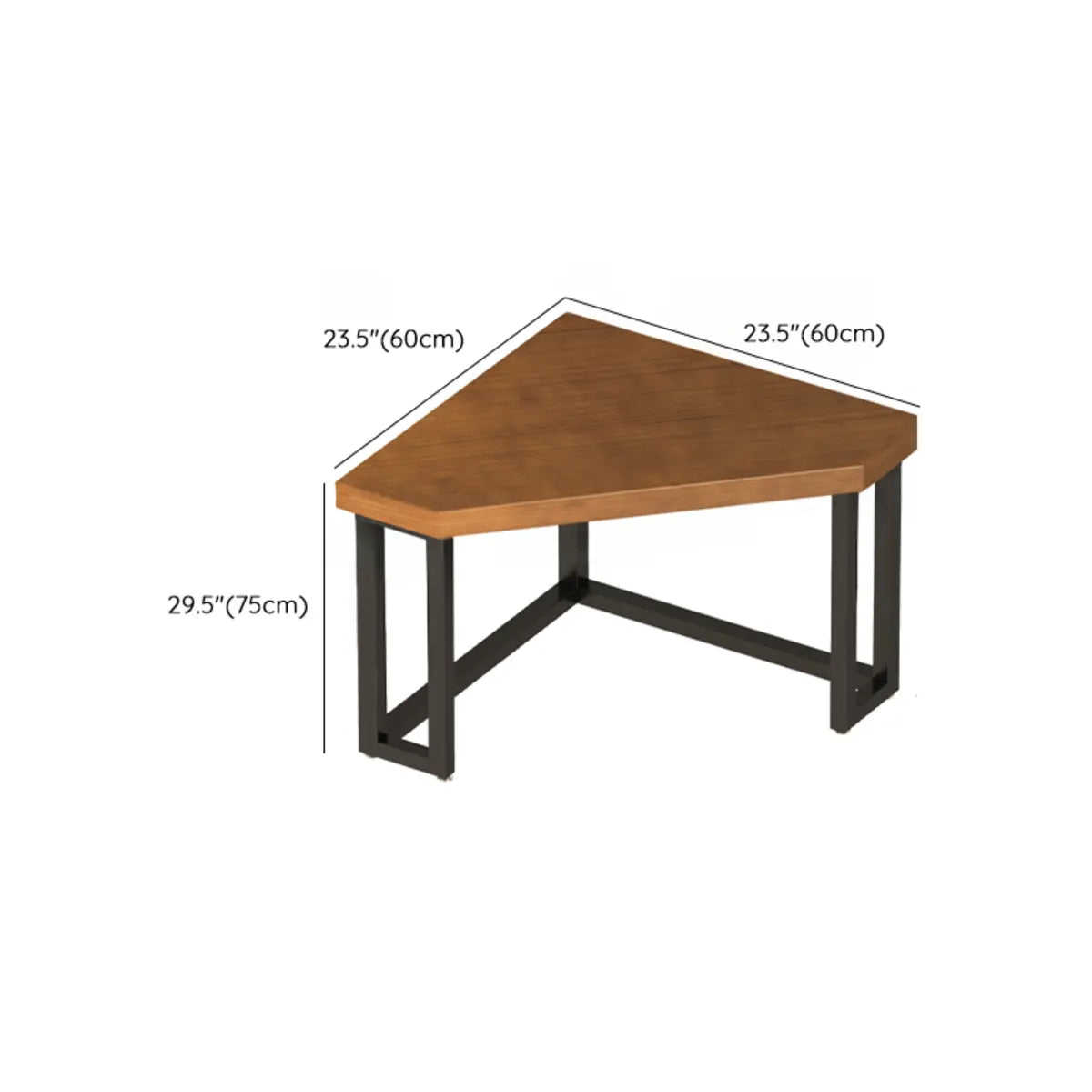 Triangle Brown Wood Standard Width Small Writing Desk 