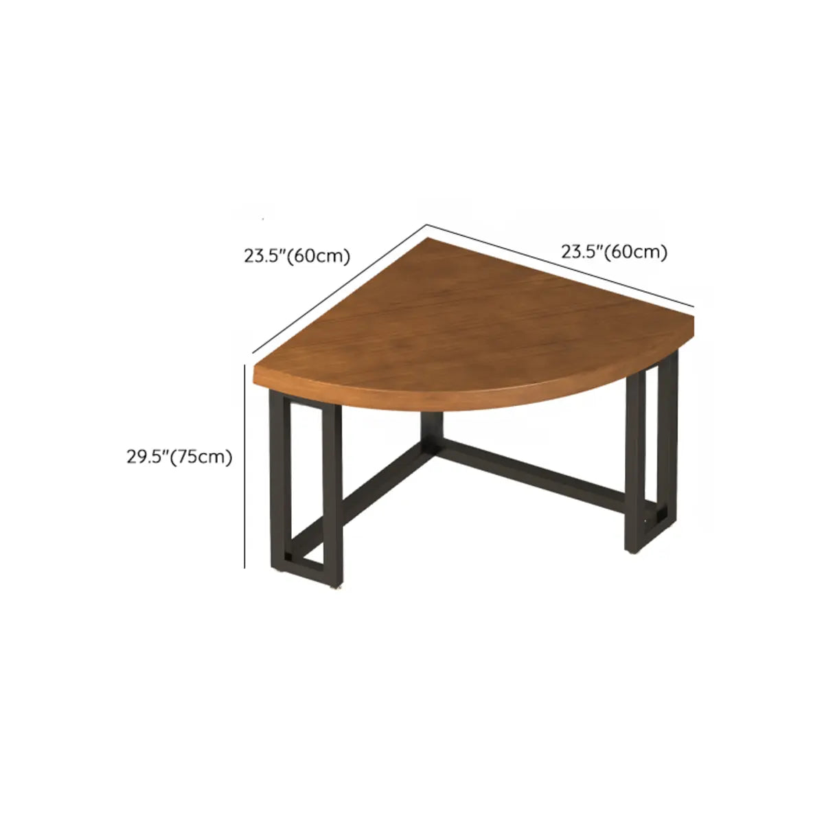 Triangle Brown Wood Standard Width Small Writing Desk Image - 15