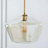 Trio Gold Metal Geometric Clear Glass Pendant Light  Image - 11