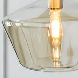 Trio Gold Metal Geometric Clear Glass Pendant Light  Image - 15