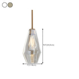 Trio Gold Metal Geometric Clear Glass Pendant Light  Image - 18