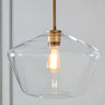 Trio Gold Metal Geometric Clear Glass Pendant Light  Image - 8