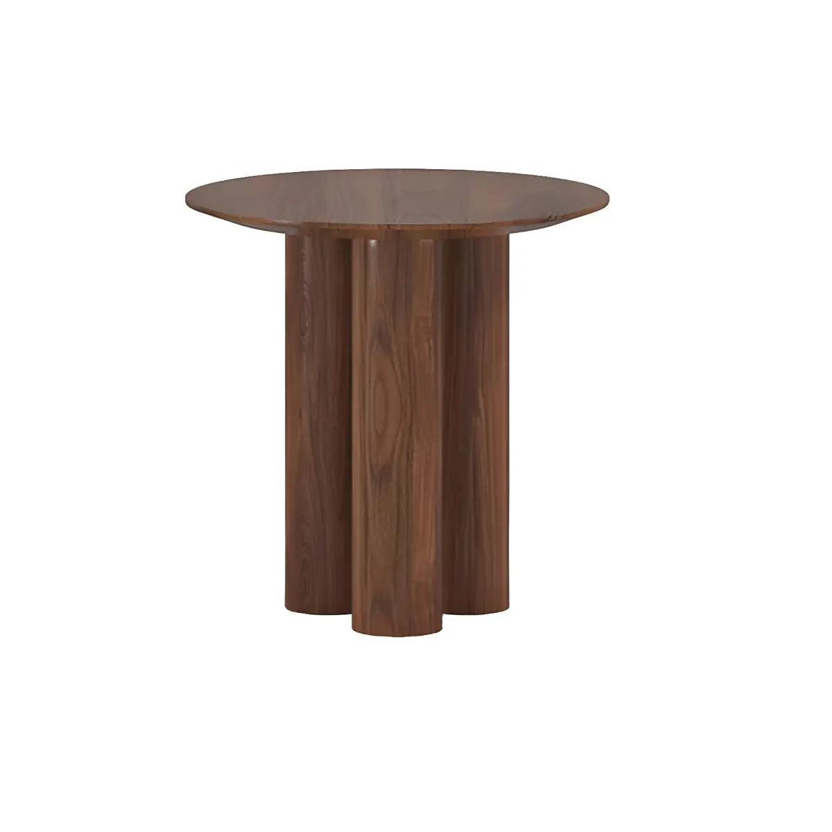 Tripod Rustic Round Brown Wooden Accent Side Table Image - 9