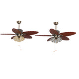 Tropical Leaf Ceiling Fan with Three Light Fixtures Image - 10