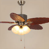 Tropical Leaf Ceiling Fan with Three Light Fixtures Image - 15