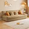 Tufted Biscuit Back Light Khaki Sofa Futon with Mattress Image - 14