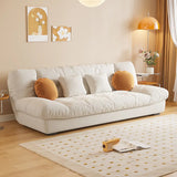 Tufted Biscuit Back Light Khaki Sofa Futon with Mattress Image - 4