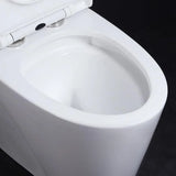 Turbo Type One-Piece Elongated Ceramic White Toilet Image - 7