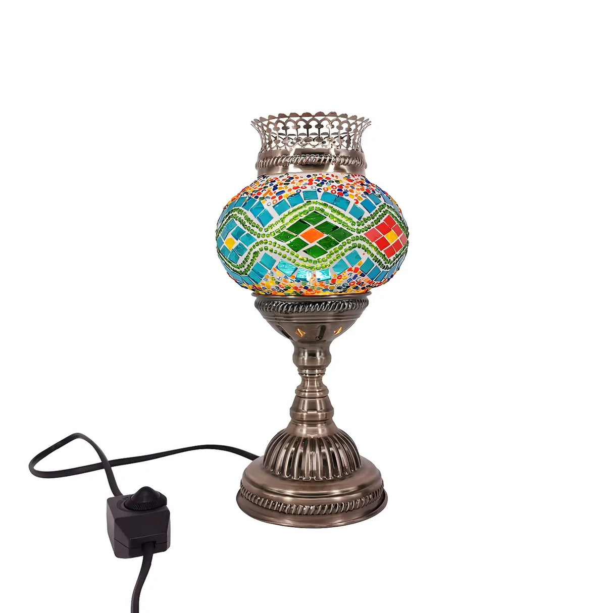 Turkish Classic Stained Glass Lantern Decor Table Lamp Image - 4