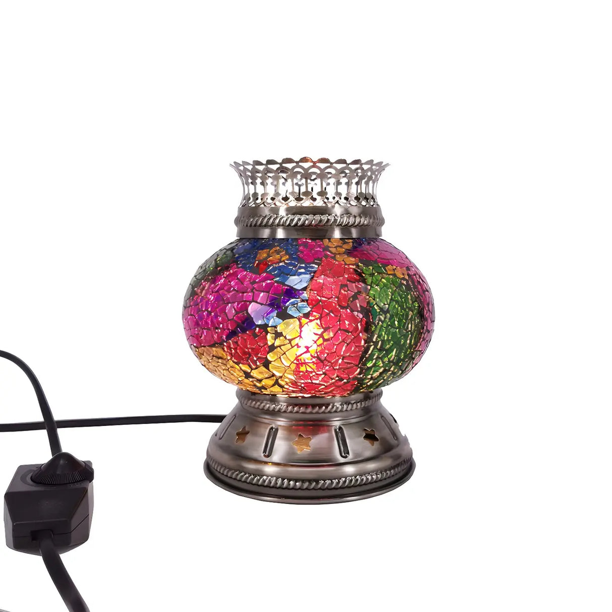 Turkish Classic Stained Glass Lantern Decor Table Lamp Image - 5