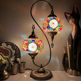 Turkish Creative Teardrop Stained 2 Light Table Lamp Image - 1