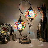 Turkish Creative Teardrop Stained 2 Light Table Lamp Image - 12