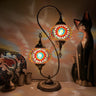 Turkish Creative Teardrop Stained 2 Light Table Lamp Image - 4