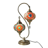 Turkish Creative Teardrop Stained 2 Light Table Lamp Image - 6