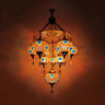 Turkish Exotic Mosaic Colorful Glass Globes Chandelier Image - 2