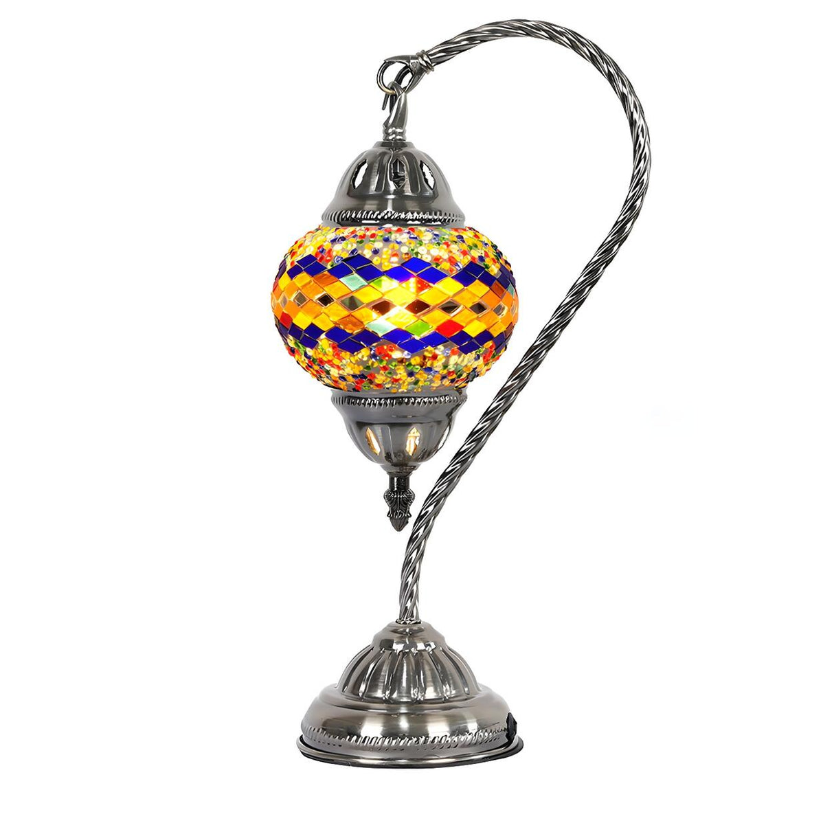 Turkish Fashion Stained Mosaic Glass Lantern Table Lamp Image - 10