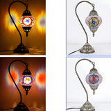 Turkish Fashion Stained Mosaic Glass Lantern Table Lamp Image - 16