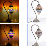 Turkish Fashion Stained Mosaic Glass Lantern Table Lamp Image - 18