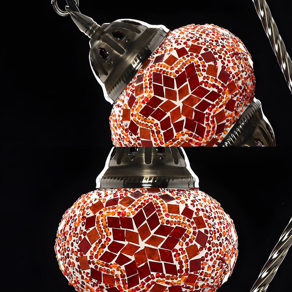 Turkish Fashion Stained Mosaic Glass Lantern Table Lamp Image - 20