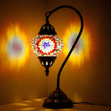 Turkish Fashion Stained Mosaic Glass Lantern Table Lamp Image - 4