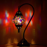 Turkish Fashion Stained Mosaic Glass Lantern Table Lamp Image - 6